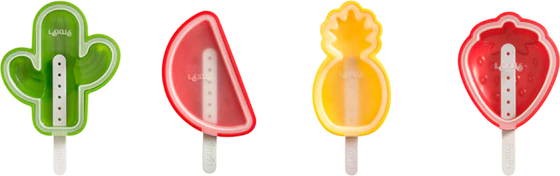 Wiederverwendbare Eisstiele Lekue 20er-Set BPA-frei Weiß