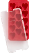 Silikon-Eiswürfelform Lekue Herz-Design BPA-frei rot