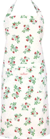 Küchenschürze Greengate Apron Berry Weiß Baumwolle – Verstellbar