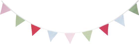 Wimpelgirlande Greengate Dotty Mix – Baumwolle mit Beutel