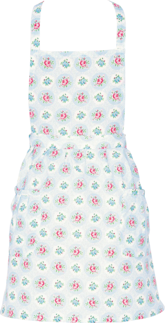 Kinderschürze Greengate Elle Hellblau – 100% Baumwolle