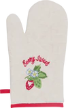 Ofenhandschuh Greengate Berry Sand Baumwolle Stickerei