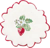 Stoffabdeckung Greengate Berry Weiß Stickerei Baumwolle