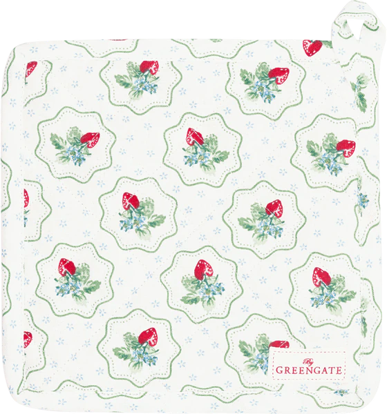 Topflappen-Set Greengate Berry petit weiß 2er – 100% Baumwolle