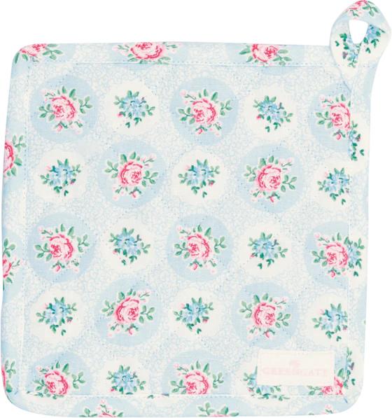 Topflappen-Set Greengate Elle Hellblau 2er – 100% Baumwolle