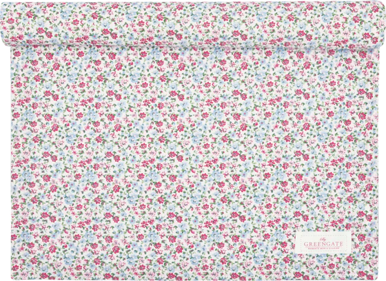 Tischläufer Greengate Louisa Weiß – 100% Baumwolle, Floral