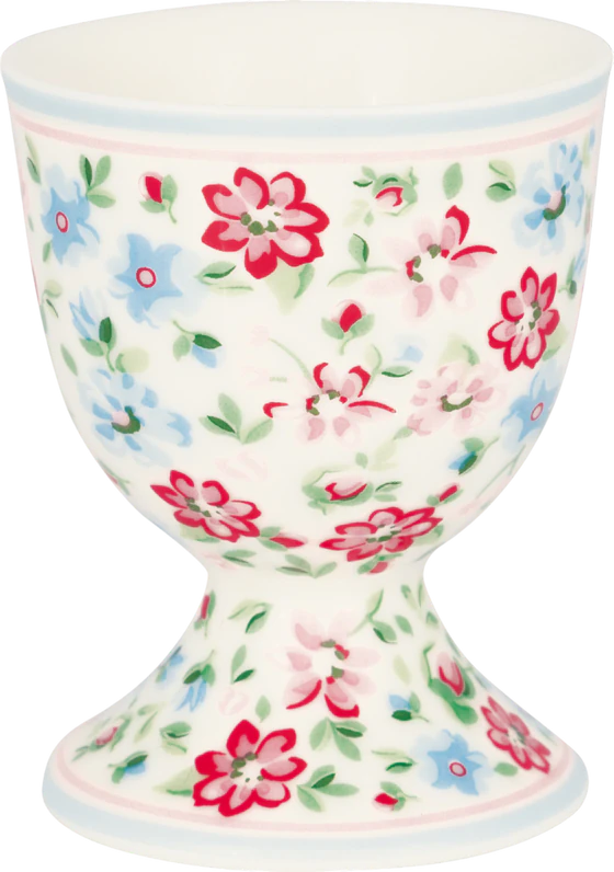 Eierbecher Greengate Louisa Weiß Porzellan Handbemalt