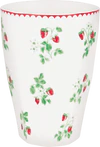 Latte-Becher Porzellan Greengate Berry white – Skandinavisches Design