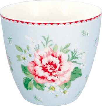 Kaffeebecher Greengate Alivia Blassblau – Handbemaltes Porzellan