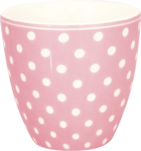 Kleine Latte-Tasse Greengate Dotty Pale Pink – Porzellan 130ml