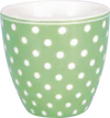 Kleine Latte-Tasse Greengate Dotty Pale Green Porzellan 130ml