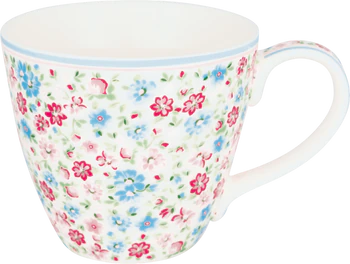 Kaffeebecher Greengate Louisa Weiß – Porzellan, Spülmaschinenfest