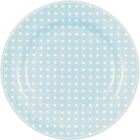 Speiseteller Porzellan Greengate Dotty Hellblau – Skandinavisches Design