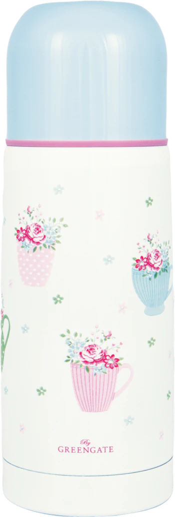 Trinkflasche Glas Greengate Annalise 300ml Weiß Floral