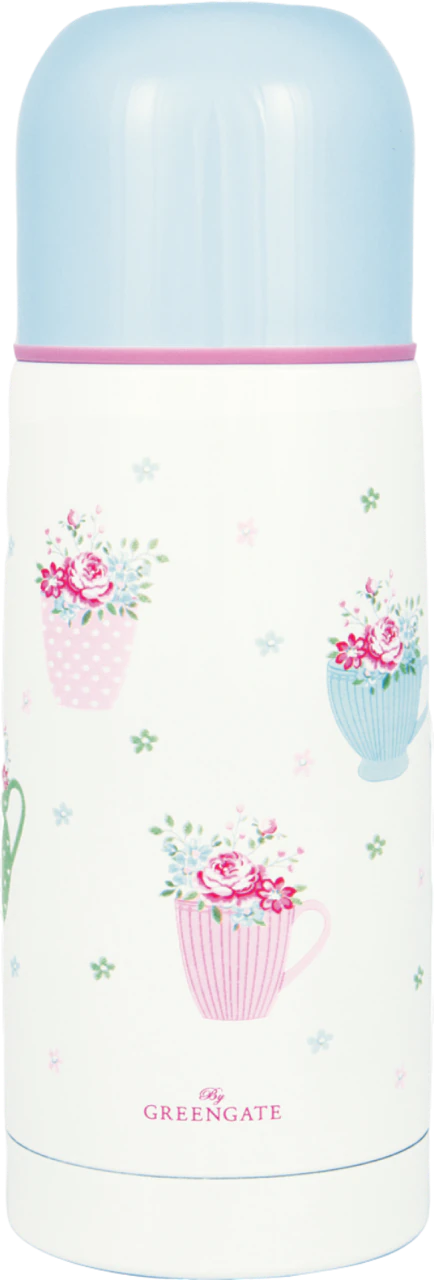 Trinkflasche Glas Greengate Annalise 300ml Weiß Floral