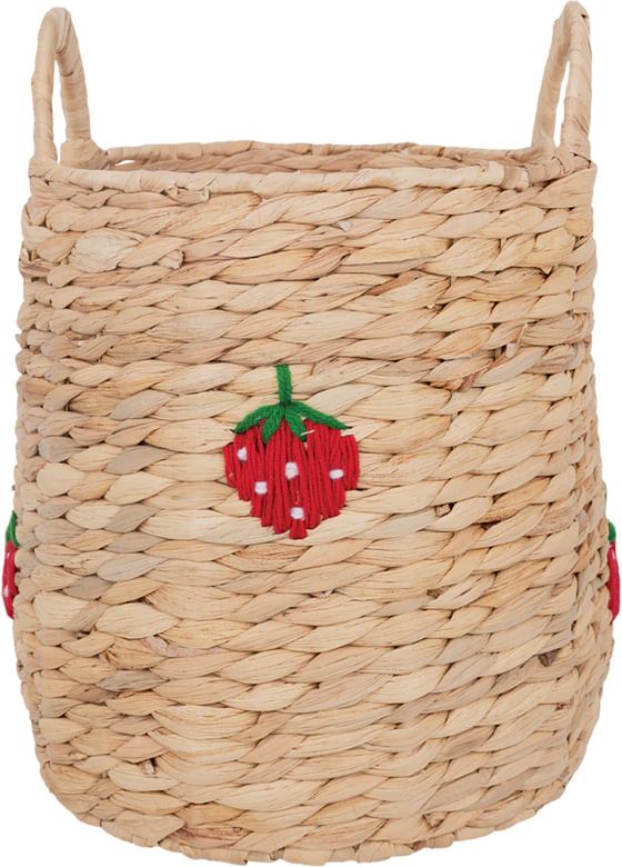 Aufbewahrungskorb Set Greengate Naturfaser Erdbeer-Motiv
