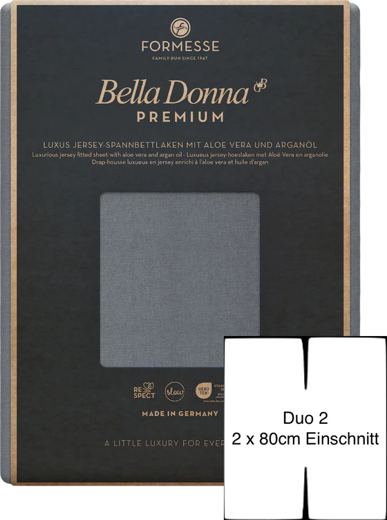 Spannbettlaken Formesse Bella Donna Premium Duo 2 – Weiches Baumwoll-Elasthan