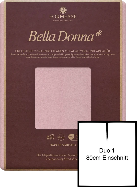 Spannbettlaken Formesse Bella Donna Jersey Duo 1 – Luxus-Jersey Baumwolle