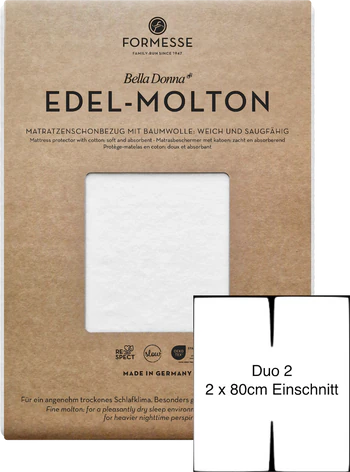 Matratzenschoner Formesse Bella Donna Duo 2 Weiß – Beidseitig verwendbar
