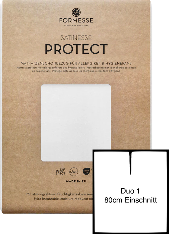 Wasserdichter Matratzenschoner Formesse Satinesse Protect Duo Tencel Weiß