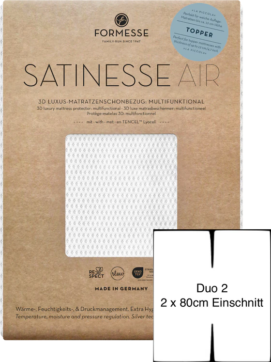 Matratzenschoner Formesse La Piccola Duo 2 atmungsaktiv 180x210 cm