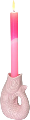 Kerzenhalter Fischform Steingut sea pink GIFTCOMPANY