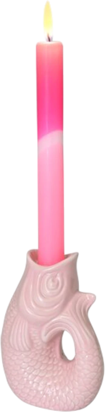 Kerzenhalter Fischform Steingut sea pink GIFTCOMPANY