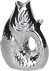 Dekovase Fischform XS Silber 0,2L Steingut – GIFTCOMPANY