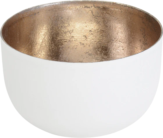 Windlicht Metall Madras S Weiß/Gold – GIFTCOMPANY Eleganz