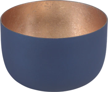 Windlicht aus Metall GIFTCOMPANY Madras S Blau Gold Eleganz