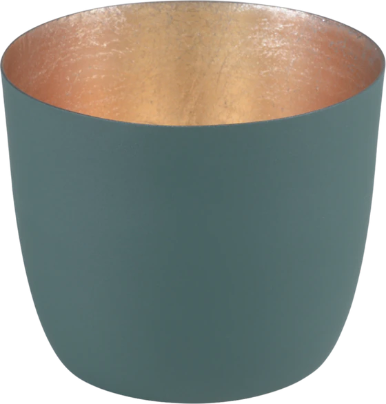 Windlicht aus Metall GIFTCOMPANY Madras M dark olive/gold