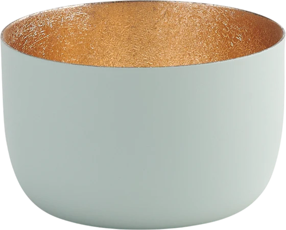 Windlicht aus Metall Madras S Pastellblau Gold – GIFTCOMPANY