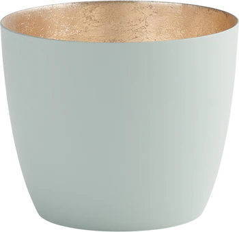 Windlicht Metall Madras M pastellblau gold – GIFTCOMPANY