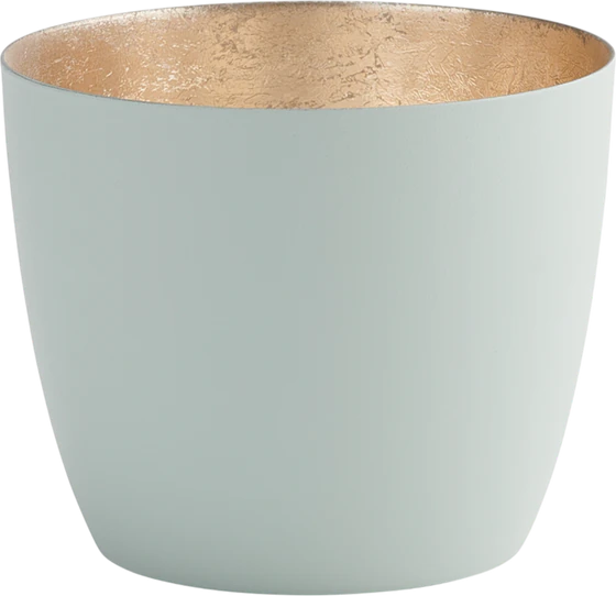 Windlicht Metall Madras M pastellblau gold – GIFTCOMPANY