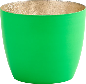 Windlicht Metall GIFTCOMPANY Madras M Neon Grün Gold