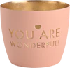 Windlicht aus Metall GIFTCOMPANY Madras Motiv You are wonderful