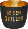 Windlicht Metall Schwarz/Gold Serien Griller - GIFTCOMPANY