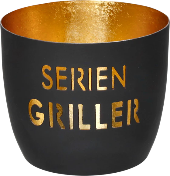 Windlicht Metall Schwarz/Gold Serien Griller - GIFTCOMPANY