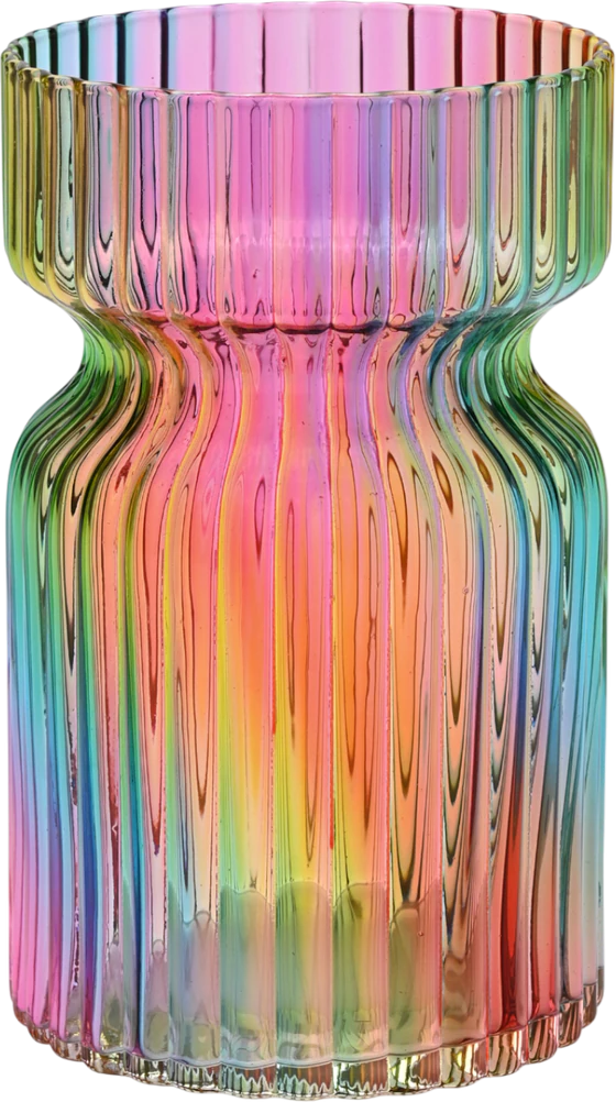Dekorative Glasvase GIFTCOMPANY Jacquard Wave irisierend