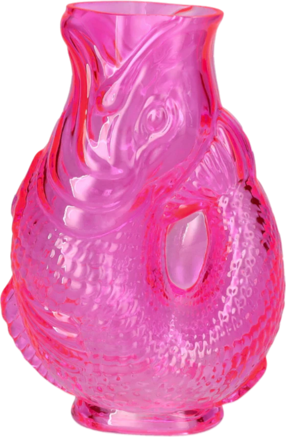 Dekorative Glasvase Fischform Jacquard Pink – GIFTCOMPANY Unikat