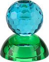 Kerzenhalter Kristallglas Blau/Grün – GIFTCOMPANY Sari Kugel