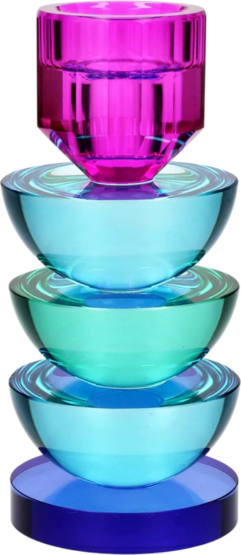 Kerzenhalter Kristallglas GIFTCOMPANY Sari 17,5cm Unikat