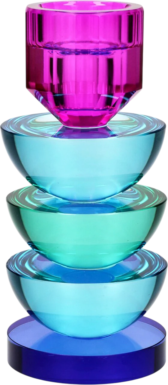Kerzenhalter Kristallglas GIFTCOMPANY Sari 17,5cm Unikat