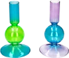 Zweifach-Kerzenhalter Glas Voile Neon – GIFTCOMPANY Design
