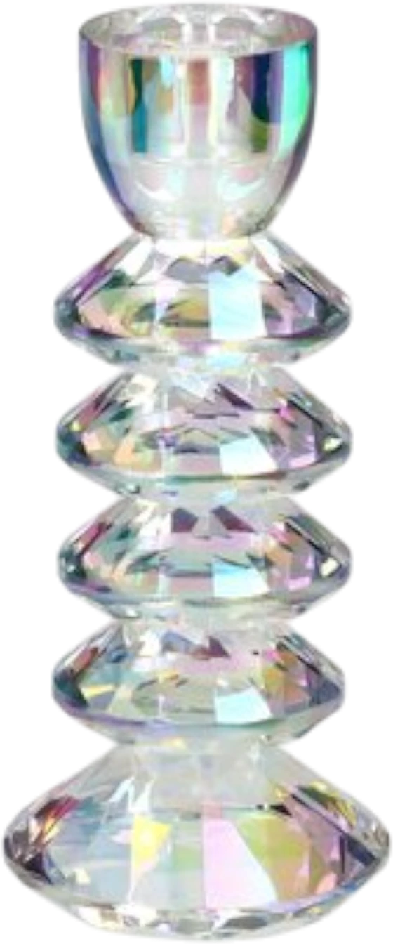 Kerzenhalter Kristallglas Sari H18,5cm irisierend GIFTCOMPANY