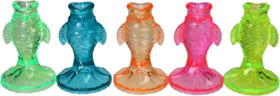 Kerzenhalter Glas Fischform Jacquard 5-fach Set – GIFTCOMPANY