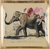 Dekorativer Glasteller GIFTCOMPANY Love Plates Elefant Weiß