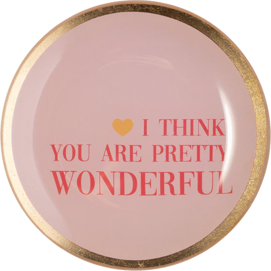 Dekorativer Glasteller GIFTCOMPANY Love Plates Rosa Unikat