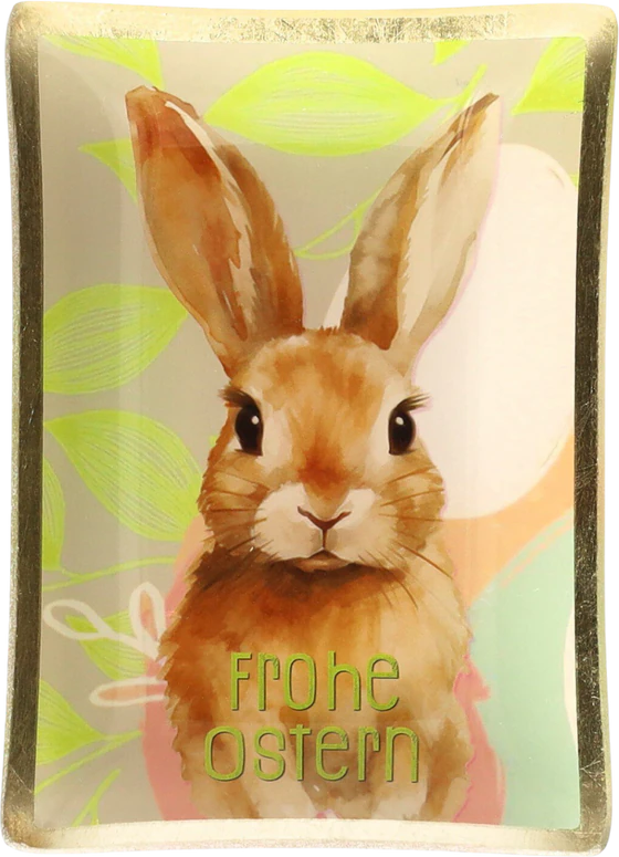 Dekorativer Glasteller M Gelb Hase Ostern – GIFTCOMPANY