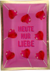 Dekorativer Glasteller Rosa Love Plates GIFTCOMPANY – Handlich & Vielseitig